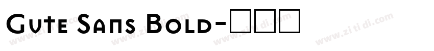 Gute Sans Bold字体转换